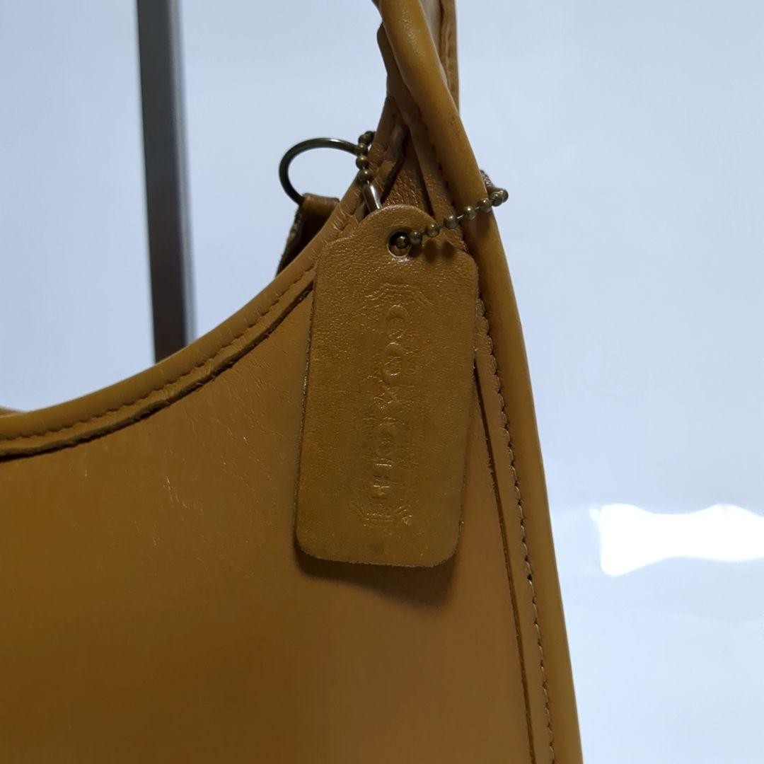 OLD COACH Ergo 9020 Zip Hobo Shoulder Bag Yellow Vintage OLD COACH Ergo 9020 Zip Hobo Shoulder Bag Yellow Vintage