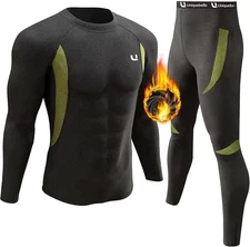 UNIQUEBELLA Mens Thermal Long Johns Base Layer Bottom Top Warm Underwear Large