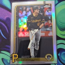 Topps 2025 Chrome Update Matt Gorski Pittsburgh Pirates Rookie Refractor #USC99