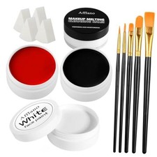 Black White Red Face Paint Kit   Large 50g Oil-Based Grease black white red