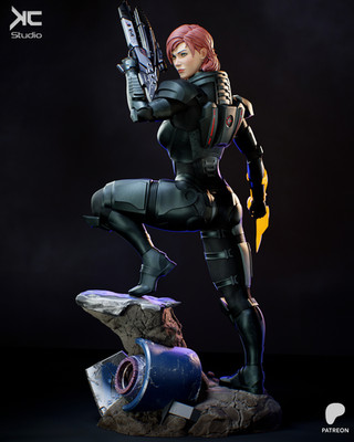 Commander Shepard Mass Effect resin scale model kit unpainted 3d print