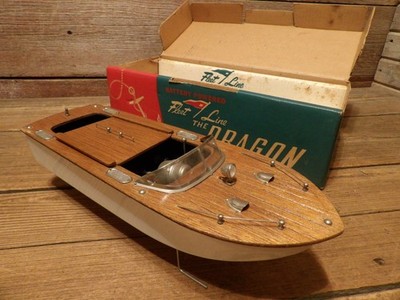 Vintage Fleet Line The DRAGON Speed Boat Japan Battery Toy With Box