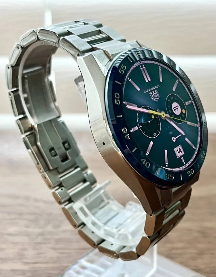 Pulsera Tag Heuer Calibre E3 Azul Cerámica Conectada SBG8A - 45 MM - Acero Inoxidable Foto 3 de 4