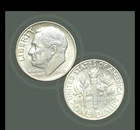 1949 - 10C Roosevelt Silver Ten Cent Coin - KM# 195 - Almost Uncirculated