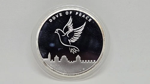 1 oz Silver Round 2013 Dove of Peace Jerusalem The Holy Land Mint 0.999 Fine