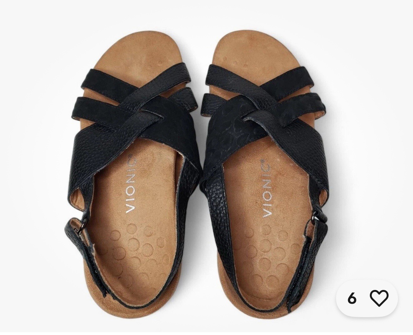 Vionic Eira Adjustable Slingback Sandal Black Peb… - image 2