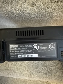 Sega Saturn Model 2 MK-80000A Console W/ New Controller/cables/battery - Lot 4