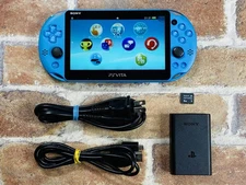 PS Vita PCH-2000 ZA23 Aqua Blue SONY PlayStation Japan 8GB Charger Ex T