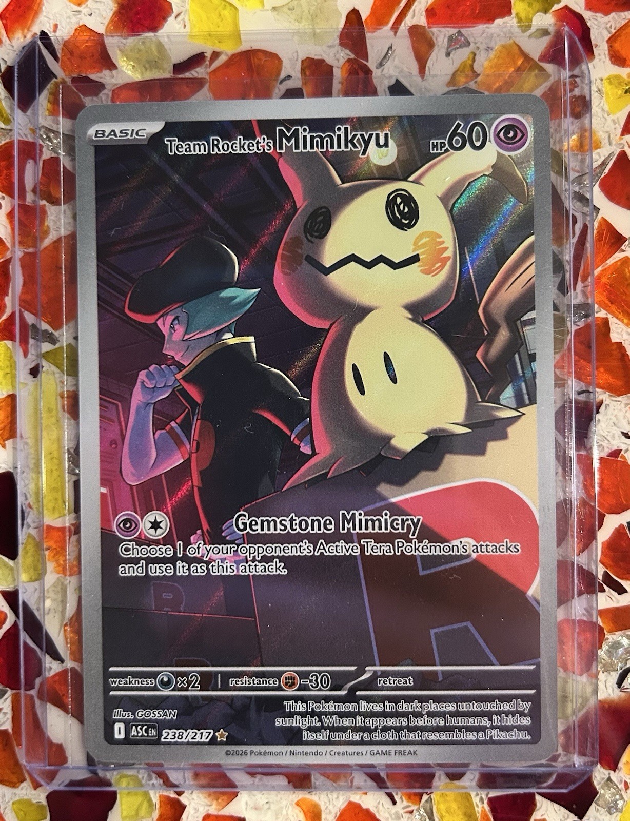 Pokémon TCG ASC Team Rocket's Mimikyu Holo Card 238/217 Nintendo 2026
