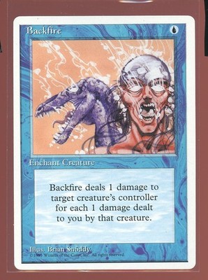 Backfire Uncommon Ex/NM Alternate Fourth 4th Edition Magic the Gathering MTG