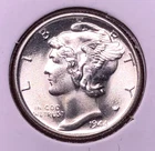 1944  San Francisco Mint Silver Mercury Dime in Uncirculated  Condition with FSB