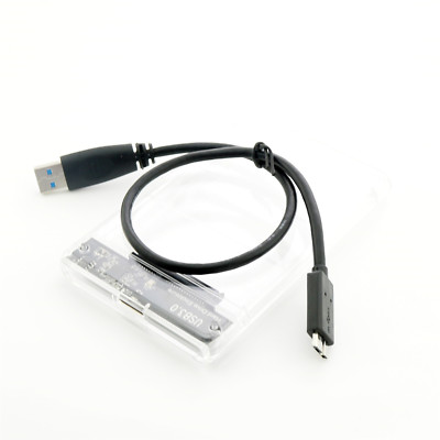 1pcs 2.5 inch 2.5'' USB 3.0 SATA Hard Disk Drive Enclosure Transparent HDD Case