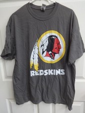 Vintage NFL Team Washington Redskins Classic Logo Gray T-Shirt Men XL