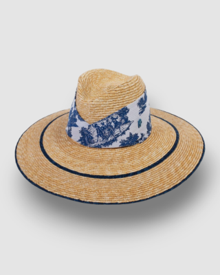 $355 Rafaello Bettini Women Beige Straw Braid Gardener Hat 