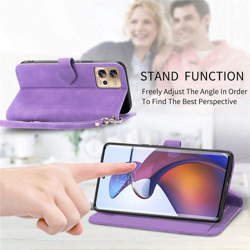 Zip Wallet Case Leather Flip Cover For Motorola Edge 50 Edge 2024 5G Stylus 5G - Bild 8 von 58