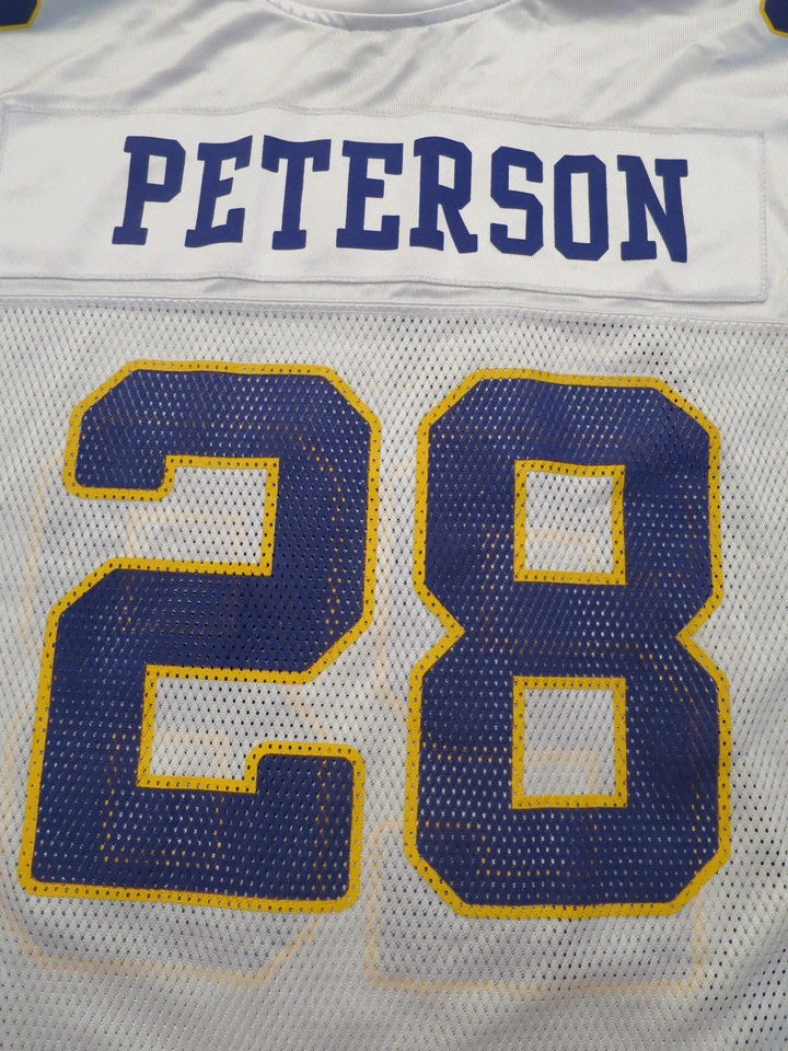 Camiseta deportiva blanca Reebok NFL Minnesota Vikings Logo 28 Peterson adulto XL XLarge Foto 4 de 4