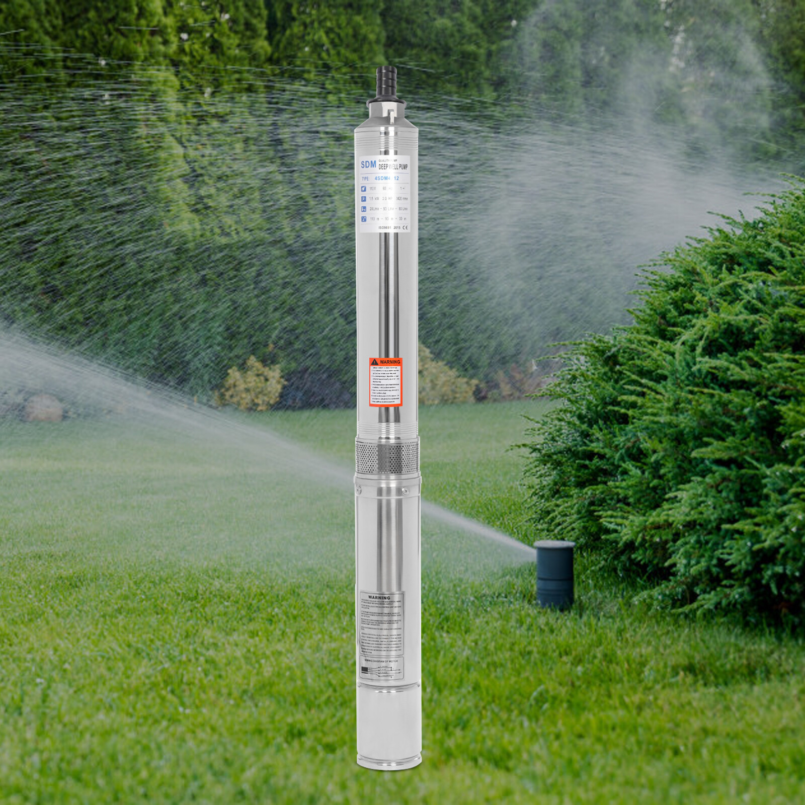 1.5KW Submersible Pump, Deep Well Pump, Deep Well Pump For Farm Irrigation