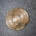 1897 Philadelphia Mint P Indian Head Cent / Penny Copper Coin AS SHOWN /Lot A419