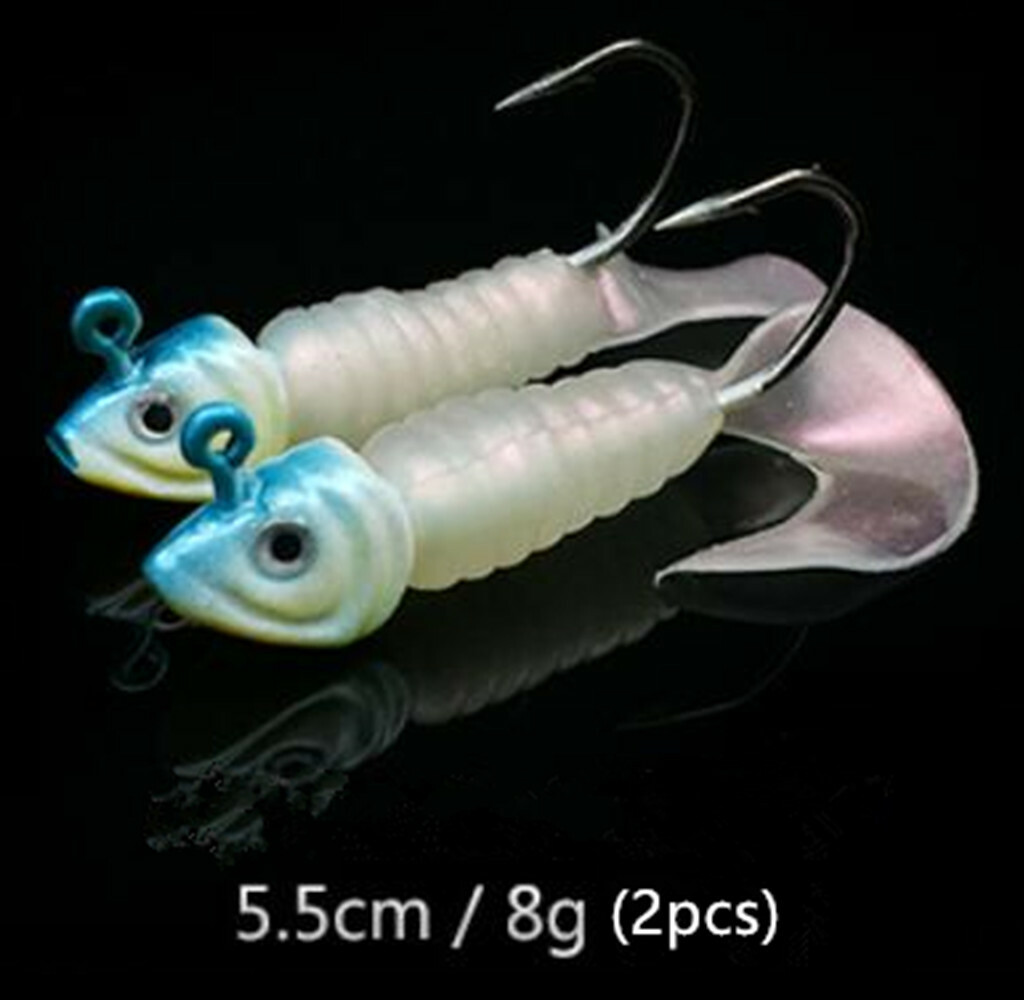 17Pcs/Set Soft Silicone Fishing Lures Jig Head Hooks Worm Soft Swimbaits Hooks - Image 9