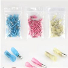 Heat Shrink Wire Connectors Bullet Male Female 22-10AWG Crimp Terminals 200PCS