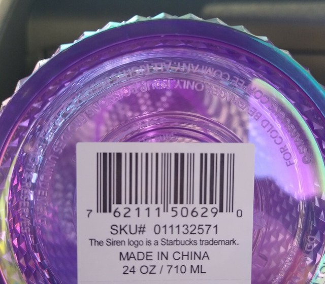 starbucks 2022 purple oil slick 24oz studded cup tumbler