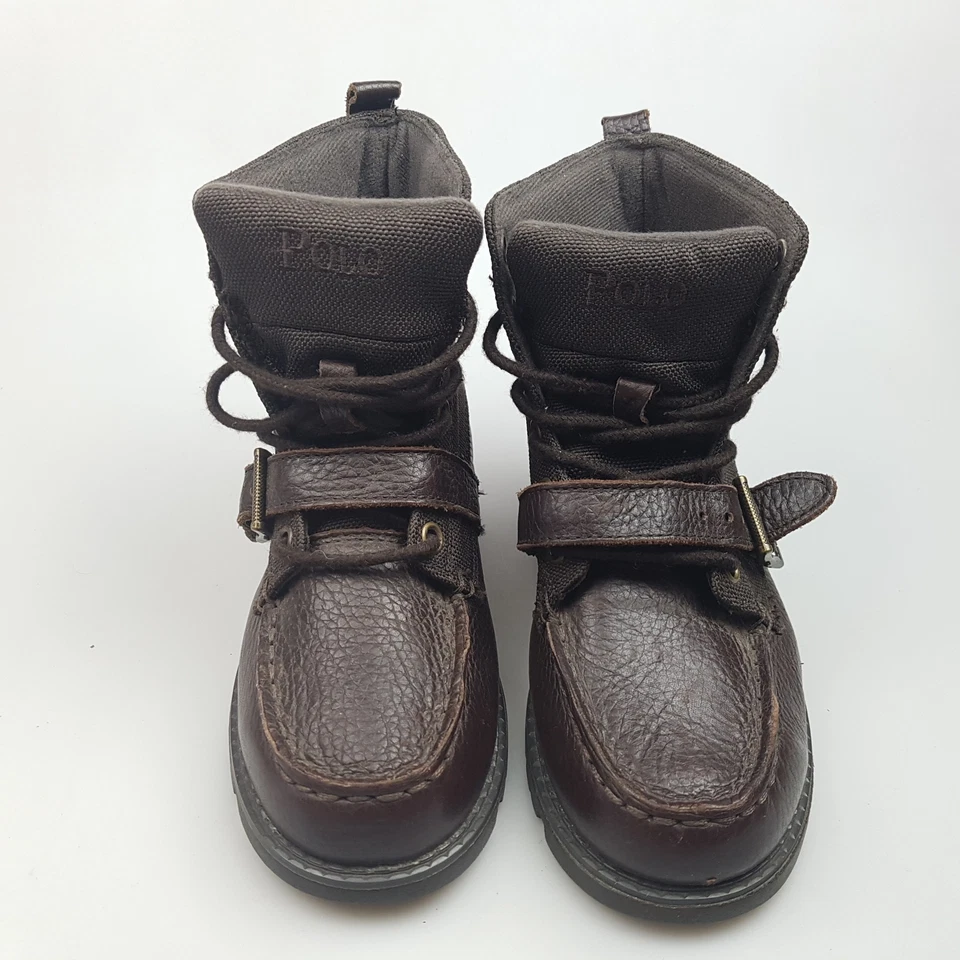 Boy's Girl's RALPH LAUREN 13 US Leather Boots Brown NearNew | 3+ Extra 10% Off Foto 2 de 4