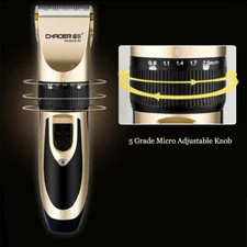 Professional Hair Clippers Trimmer Men's Barber Haircut Cordless Shaver 8 Combs