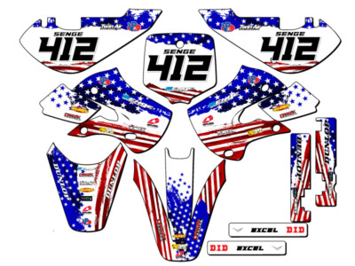 2000-2009 DRZ 110 MERICA Usa Senge Graphics Kit Compatible with Suzuki