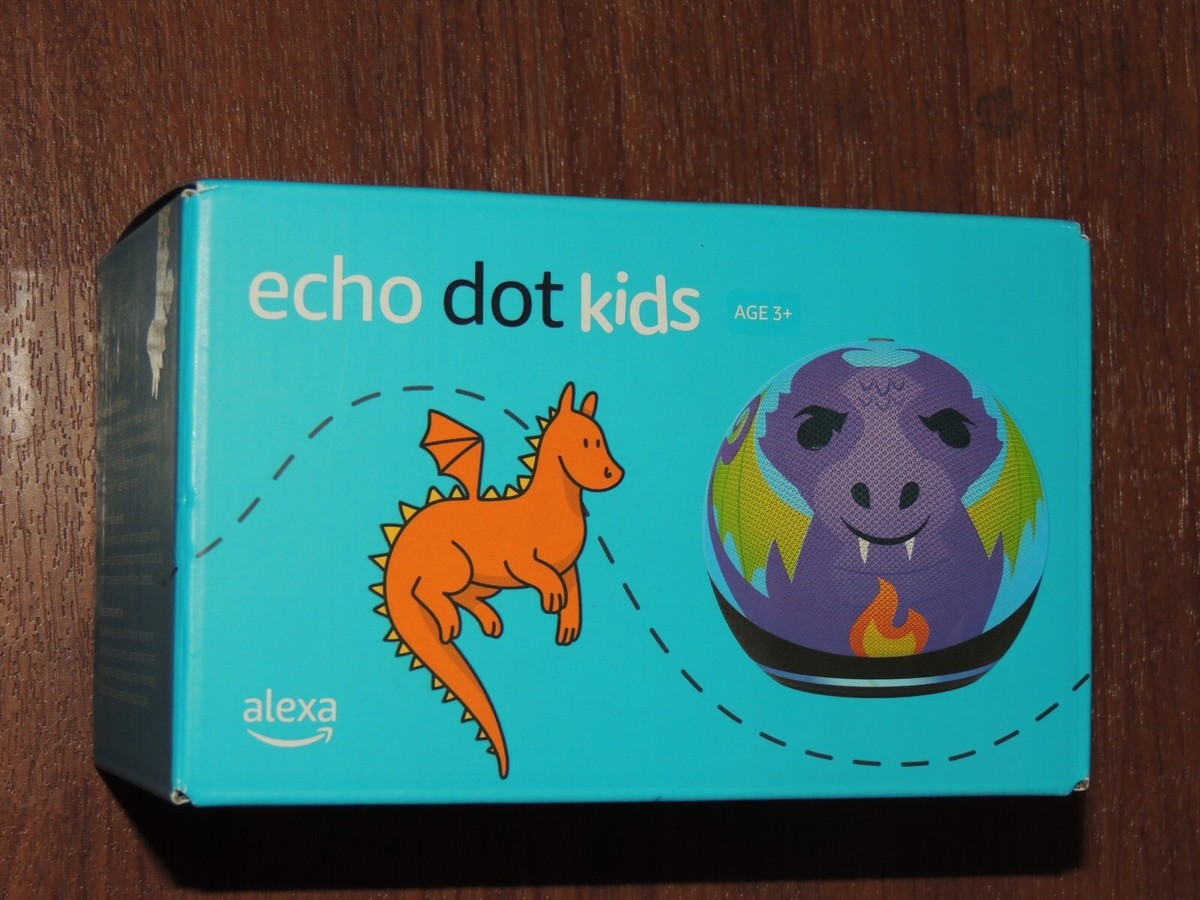 Amazon Echo Dot Kids Edition 5th Smart Speaker Dragon for
