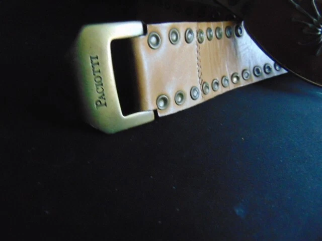 DISEÑADOR ITALIANO "CESARE PACIOTT" CINTURÓN DE CUERO NUEVO, HECHO EN ITALIA. Foto 2 de 4