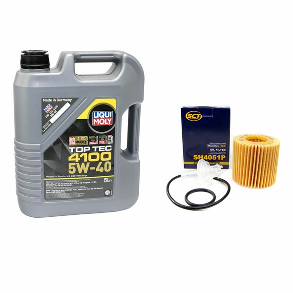 MotoröL ÖL ÖLfilter Set SH4051P Toptec 5W40 5 Liter FüR Toyota Daihatsu Lexus CT-image