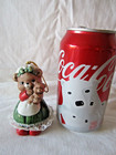 J.S.N.Y Bisque Porcelain Chimer HOLIDAY HUG A BELL Mama Bear & Baby clapper legs — photo 3