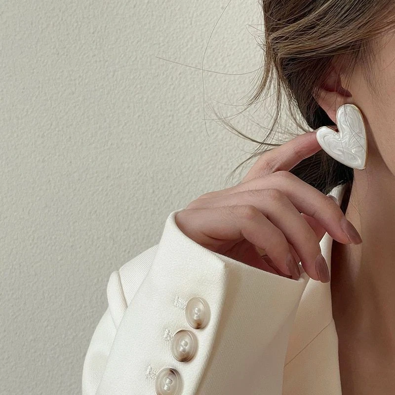 Big cheap button earrings