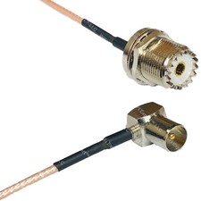 RG316 UHF Female BULKHEAD to DVB Pal Male Angle RF Cable Rapid-SHIP LOT