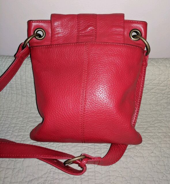 Hobo International red leather cross body bag shoulder handbag swing pack purse ZV11748
