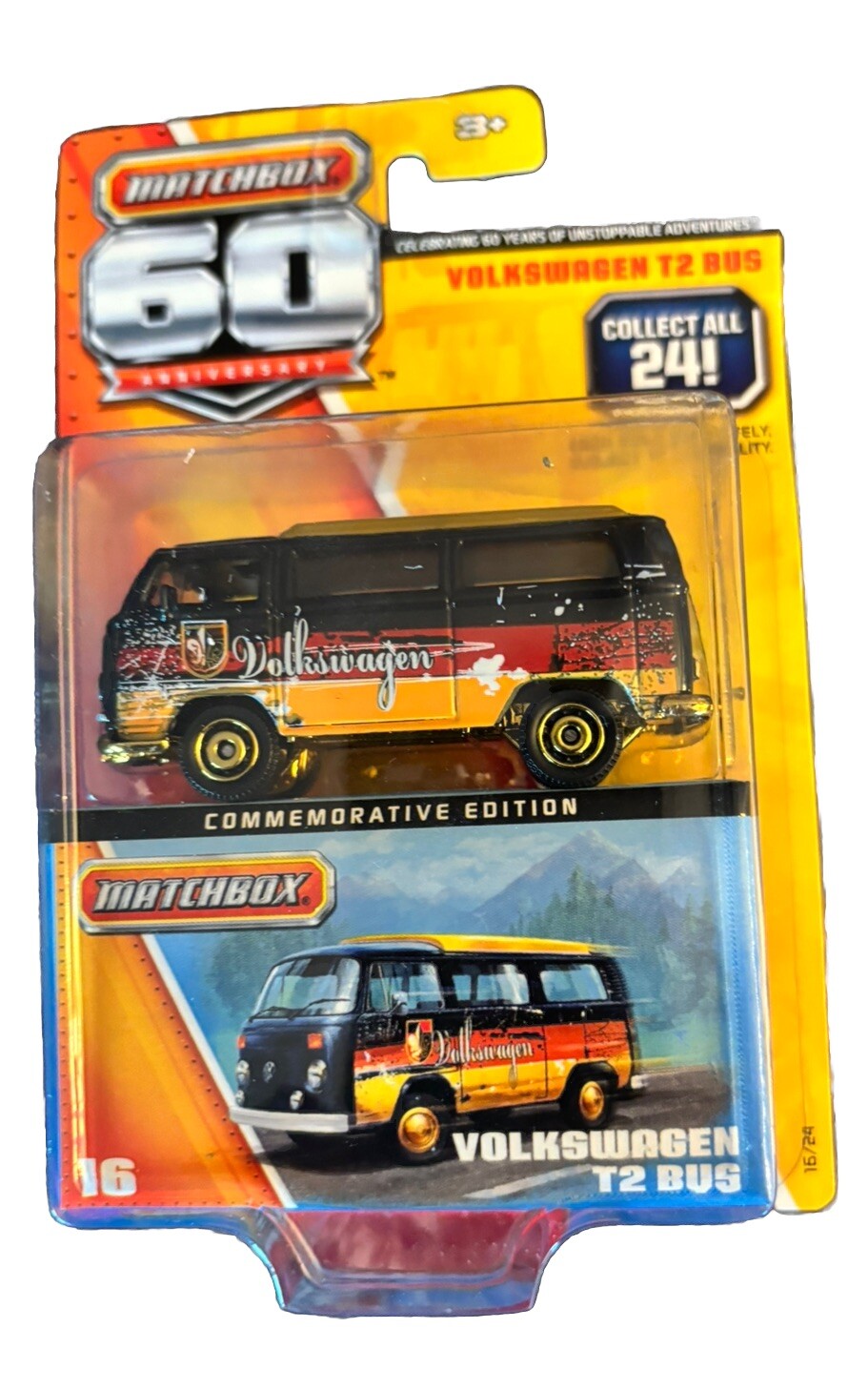 Matchbox 60th Anniversary Commemorative Edition Volkswagen  T2 Bus 1/64 NIP