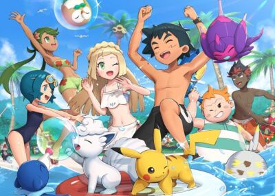 Pokemon anime gonzarez pok mon sun moon ultra lycanroc Pad Gaming Mat Desk