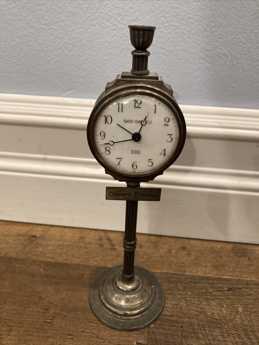 Swiza Sheffield Champs Elysees 8 Day Alarm Clock Swiss