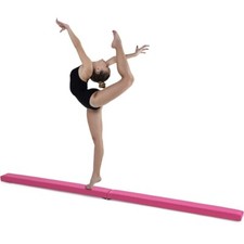 SkyFlipz Kids Folding Gymnastics Balance Beam 7 Foot Long - Pink