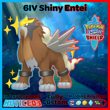 ENTEI   Ultra SHINY 6IV   Pokemon SWORD and SHIELD Battle Ready Legendary Beast