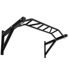  Wall Mounted Pull Up Bar and Dip Station, Heavy Multi Grip Wall Mounted Style