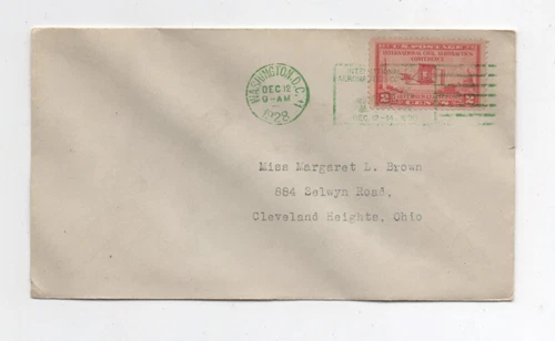 United States used on cover 649-50 first day green ink machine cancel