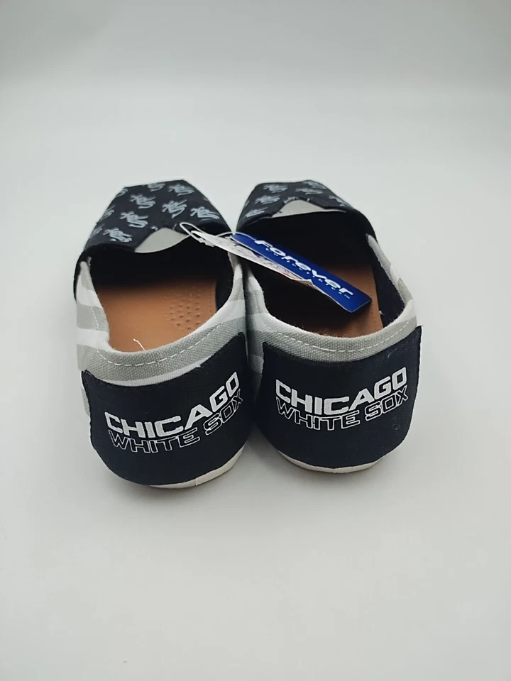 Nwt Chicago White Sox MLB Canvas Stripe Shoes Forever Collectables Flats  - Image 2 of 4
