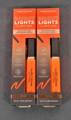TWO Profusion Cosmetics Bright Lights Neon & Pastel Graphic Liners Orange Strobe