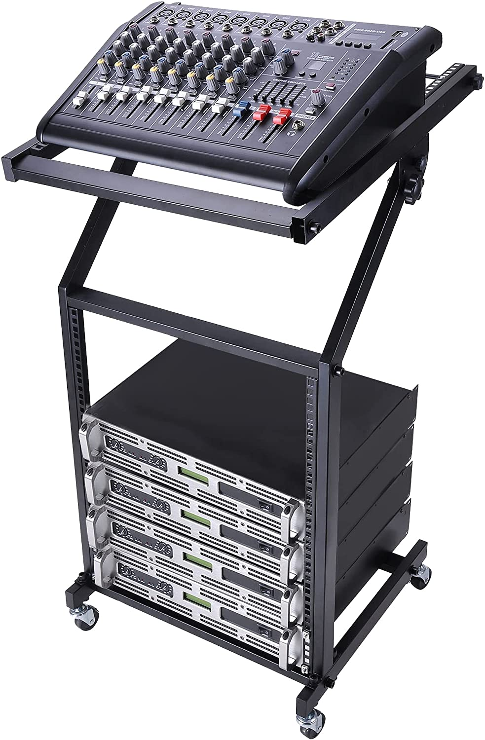 Rolling DJ Mixer Stand Stage Cart Adjustable Rack Mount Studio Equipment Music P 711181973365 eBay