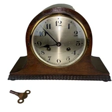 Chime Tambour Humpback  8 Day Mantel Shelf Table Clock