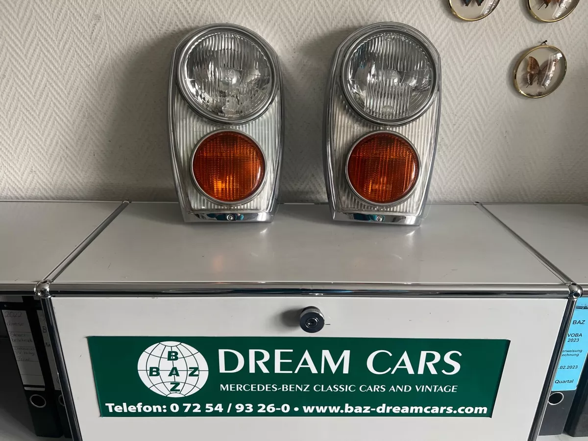 NEW Mercedes-Benz 600 W100 BOSCH US SPECS Headlights + Chrome 