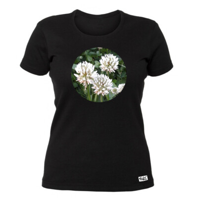 EAKS  Damen Girlie T-Shirt Motiv: ''Weißklee'' (Trifolium repens) Kleeblüte Blume