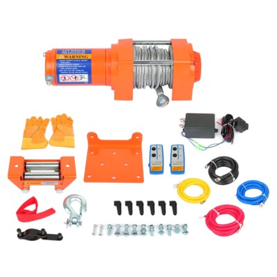 Electric Winch ATV UTV Steel Cable w/ Wireless Remote 12V 3500LBS Truck Trailer