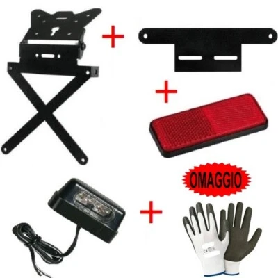 Pour Victory Hammer 8 Ball 1731 Set Moto Plaque Universale + Supp.targa+ + Catar - Photo 1/4
